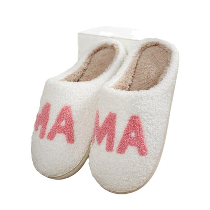 MAMA Plush Cotton Slippers Christmas Gift