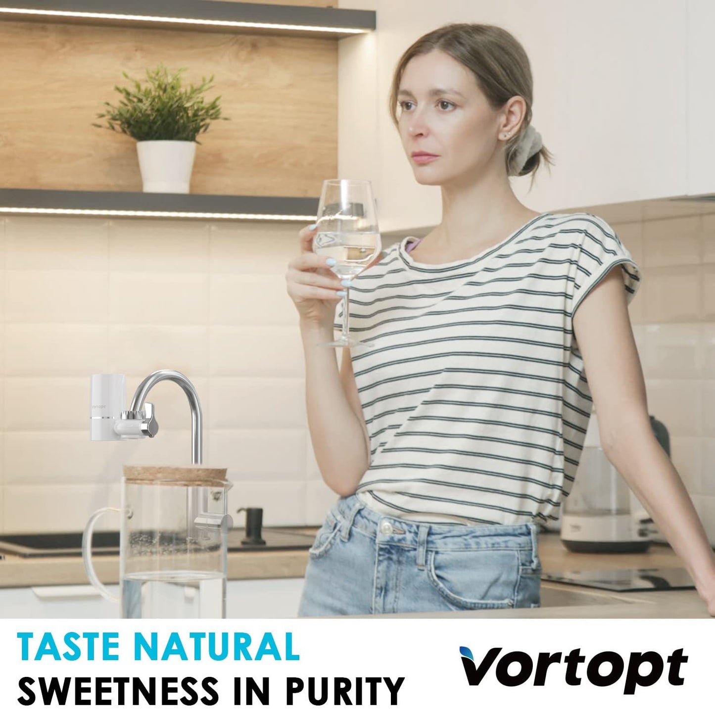 Vortopt Faucet Water Filter For Kitchen and Bathroom