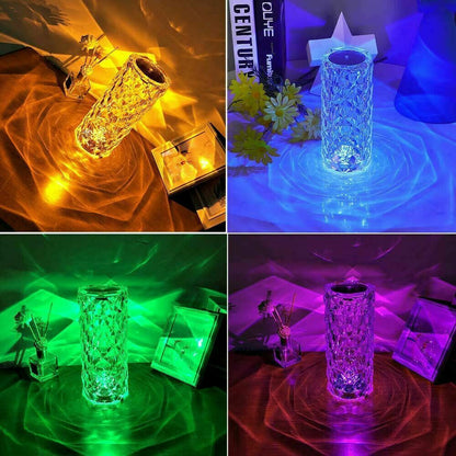 Diamond Rose LED Crystal Table Lamp