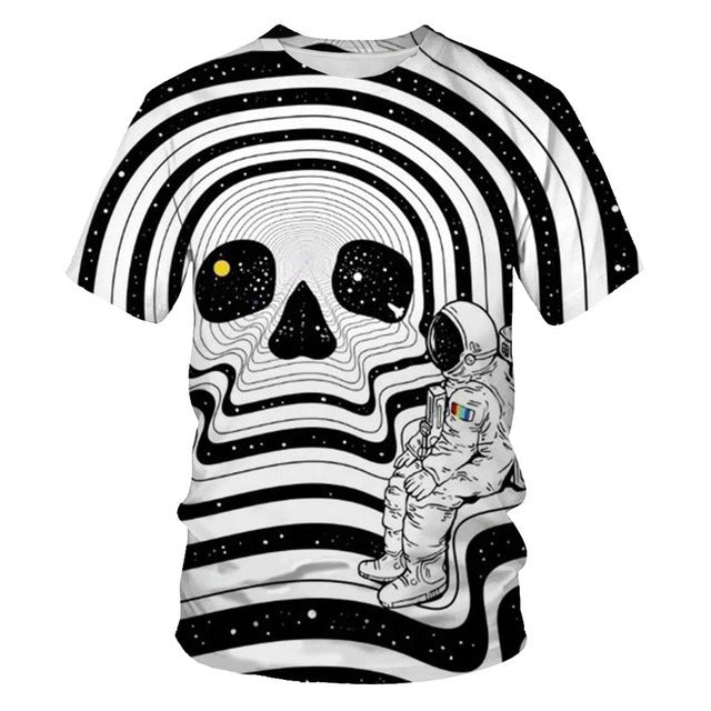 Halloween Digital Printing Women's Loose T-shirt