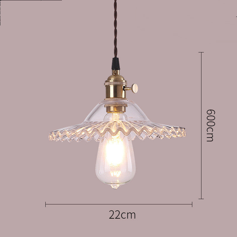 Nordic Minimalist Old Shanghai Retro Glass Chandelier