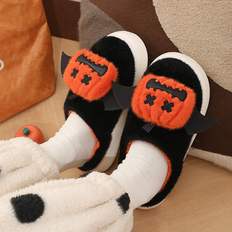 Halloween Cartoon Funny Pumpkin Slippers