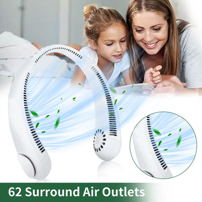 Leafless 360 Degree Neckband Rechargeable Fan