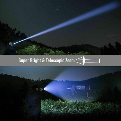 Lumen 12000000 Ultra Bright Aluminum Rechargeable Flashlight