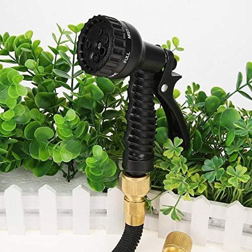 75 FT Expandable Garden Hose Pipe With Spray Gun Watering Kit