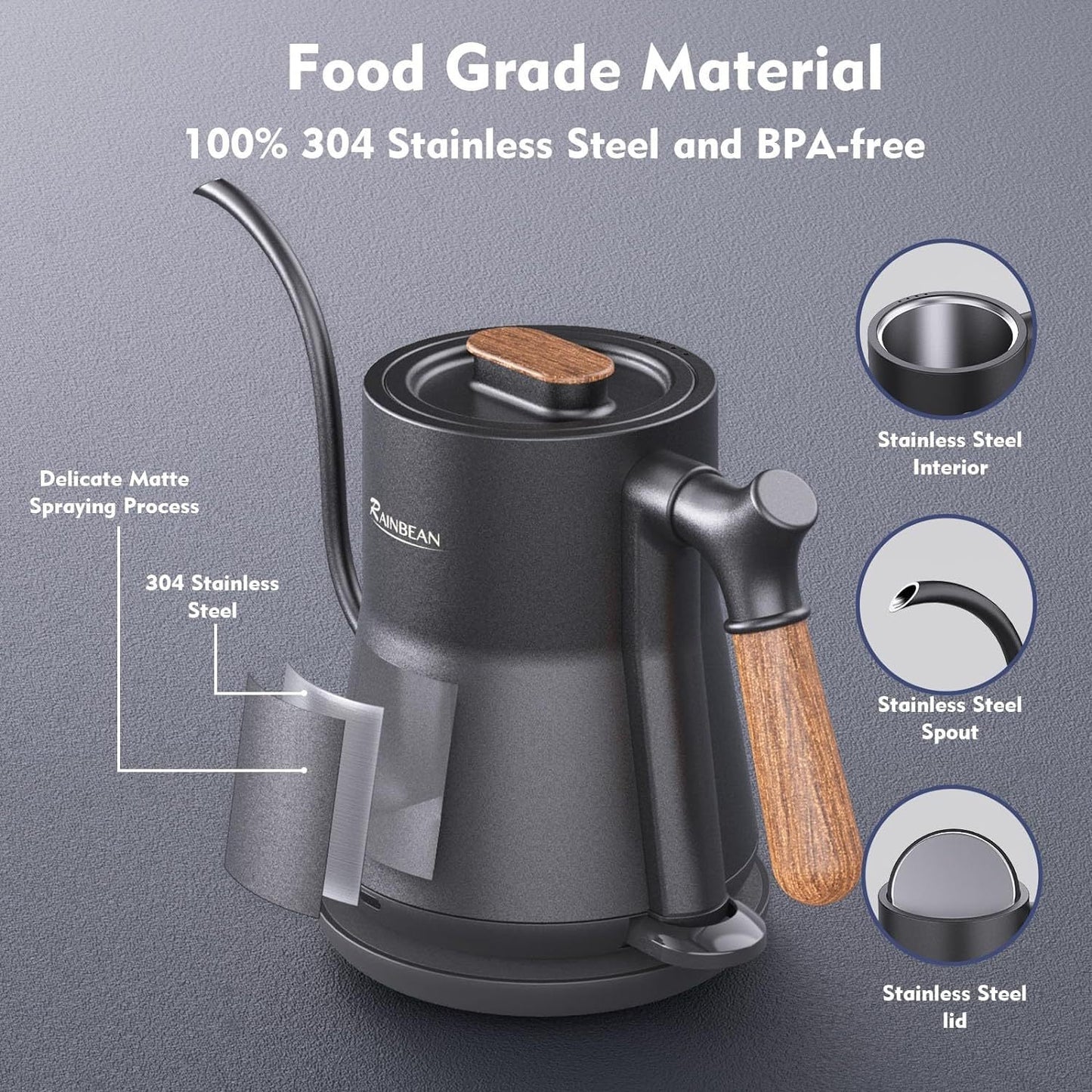 Gooseneck Electric Stainless Kettle