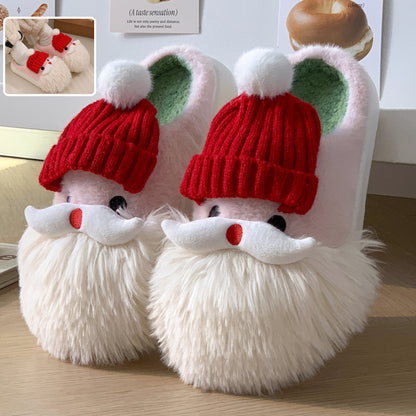 Cute Santa Claus Home Slippers For Women