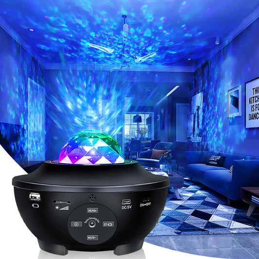 Starry Water Wave LED Sound-Activated Light Decor  Projector