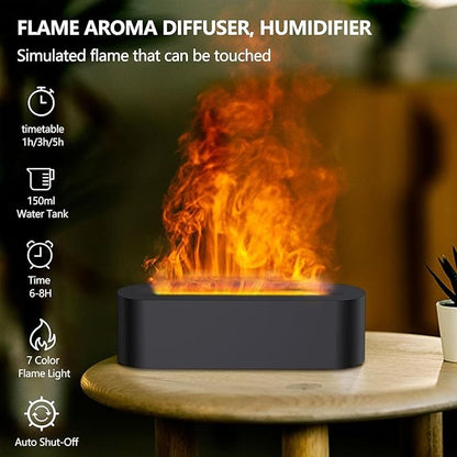 Flame Essential Oil Diffusers Air Humidifier