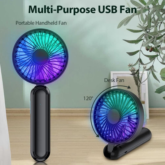 5 Speed Foldable Table Fan With Rechargeable Battery