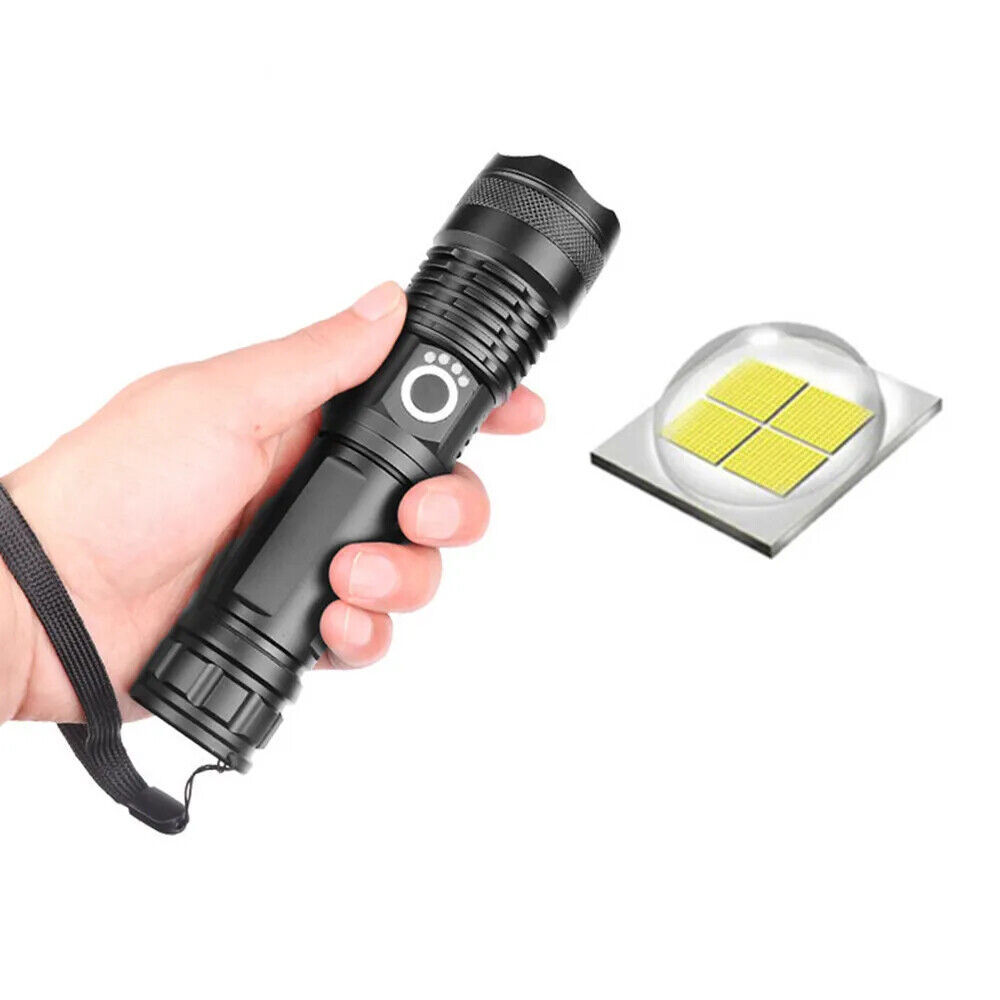 Lumen 12000000 Ultra Bright Aluminum Rechargeable Flashlight