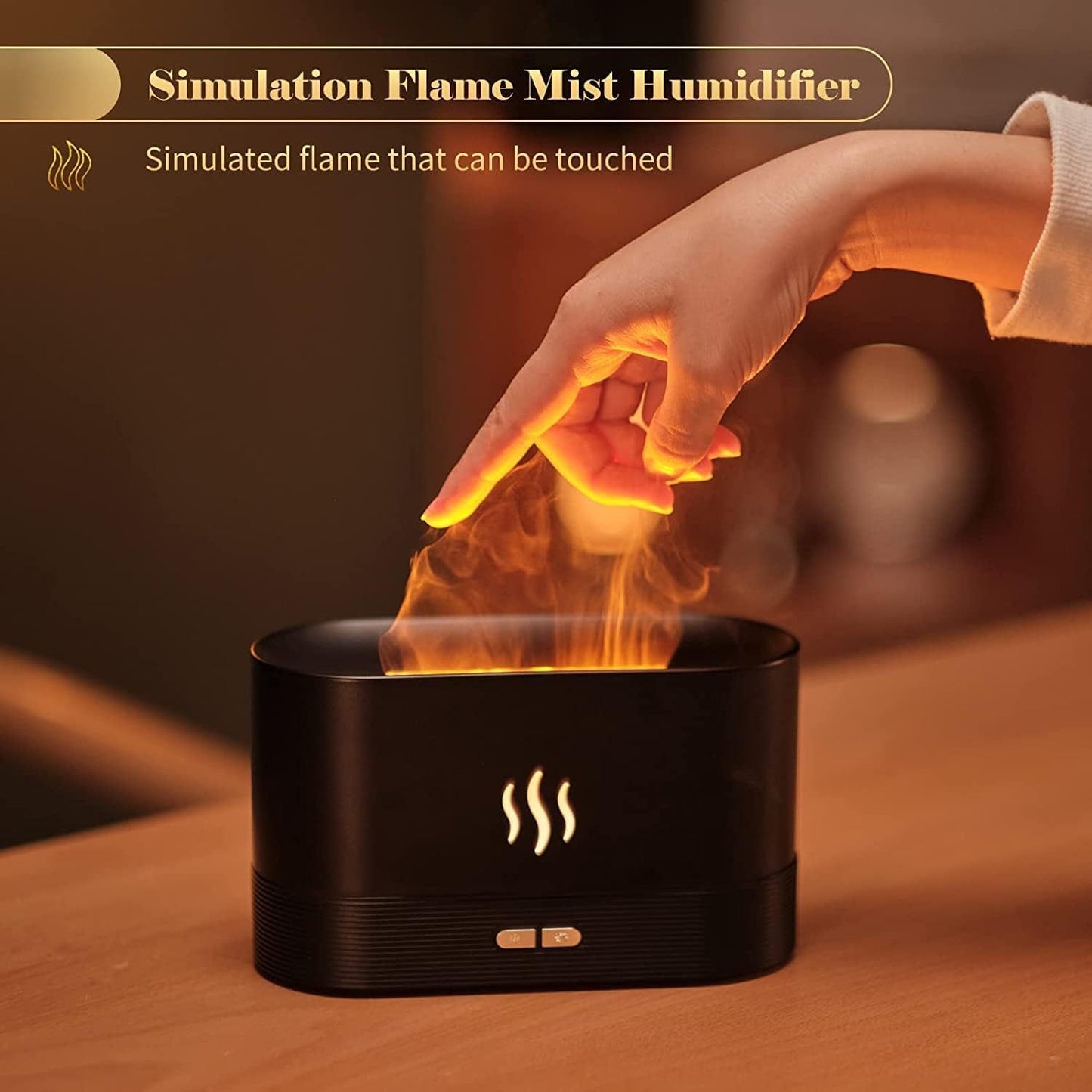 Aromatherape Fire Mist Diffuser Humidifier With 2 Brightness Auto-Off Function