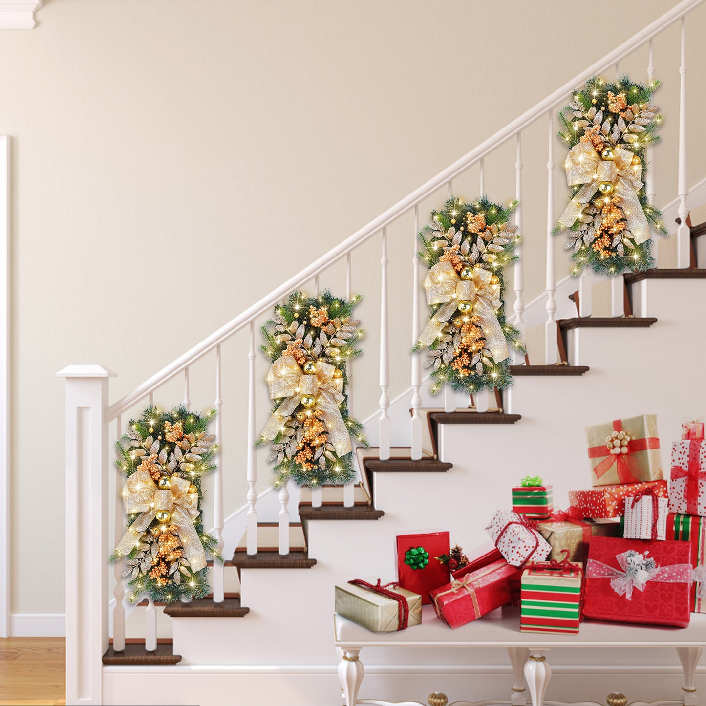 Christmas Luminous Garland Curtain Pendant