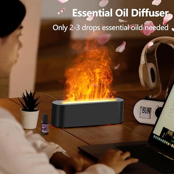 Flame Essential Oil Diffusers Air Humidifier