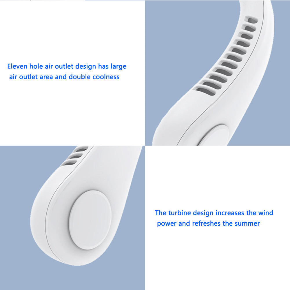 Leafless 360 Degree Neckband Rechargeable Fan