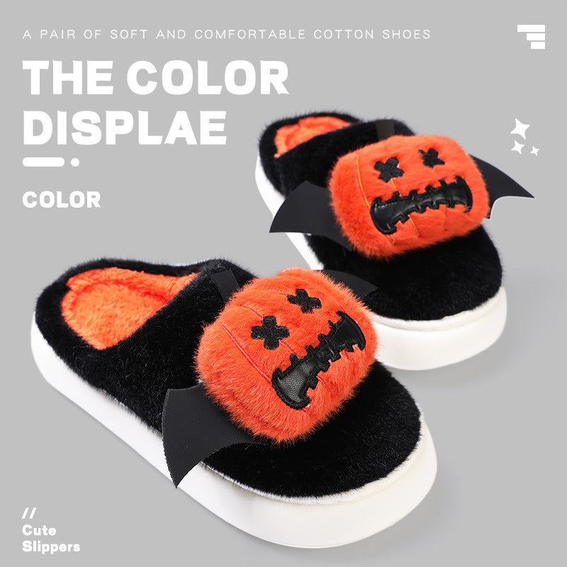 Halloween Cartoon Funny Pumpkin Slippers