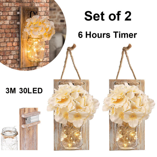 Sconce Fairy Mason Jar Wall Lights