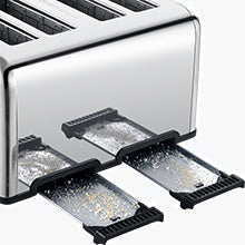 Geek Chef Stainless Steel Extra-Wide Slot Toaster With Dual Control Panels