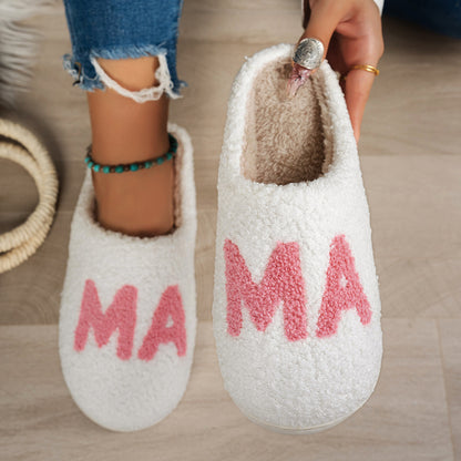 MAMA Plush Cotton Slippers Christmas Gift