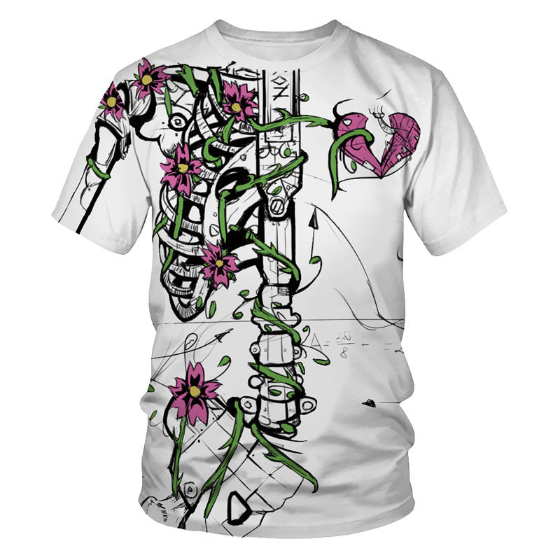 Halloween Digital Printing Women's Loose T-shirt