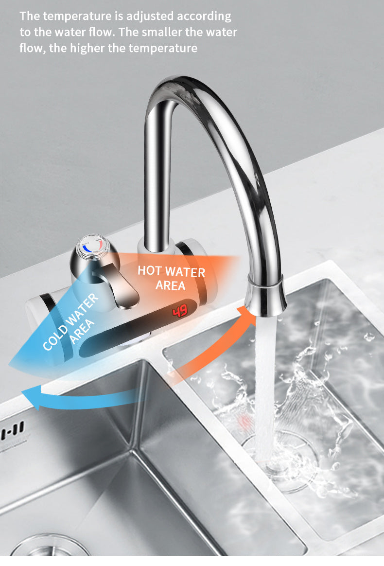 Faucet Electric Water Tap Heater Temperature Display