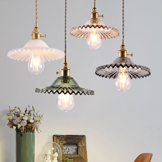 Nordic Minimalist Old Shanghai Retro Glass Chandelier