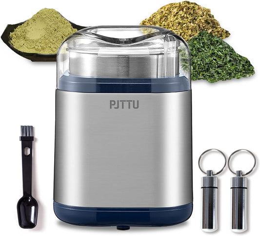 Silver Compact Electric Grinder For herb,pice,pollen And coffee